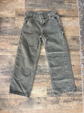 Boys Olive Green Cargo Carpenter Jeans
